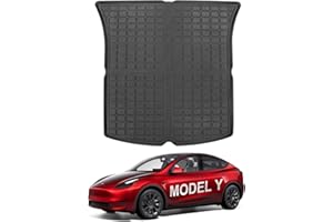 KUNIST Trunk Mat for Tesla Model Y 2025, [All-Weather] Soft TPE [Premium Thickened] Rear Cargo Liner Compatible with Tesla Model Y 2021-2025 and New Model Y Juniper (5-Seater)