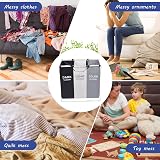 Rainberg 135L Collapsible Laundry Hamper with 3 Compartments view 6