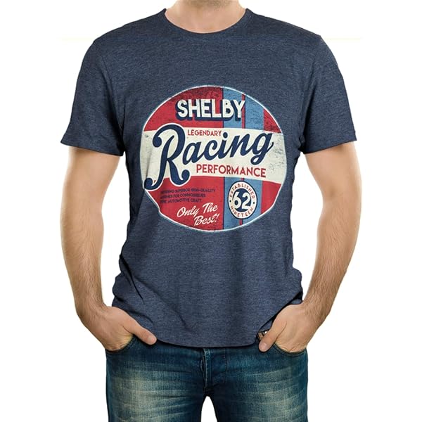 Shelby American I Love Horsepower T-Shirt - 100% Cotton Vintage Black Tee