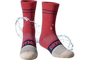 DRYMILE Mountain Waterproof Wool Socks, Winter Waterproof Socks for Wading, Camping, Hiking, Fishing, Skiing - Crew