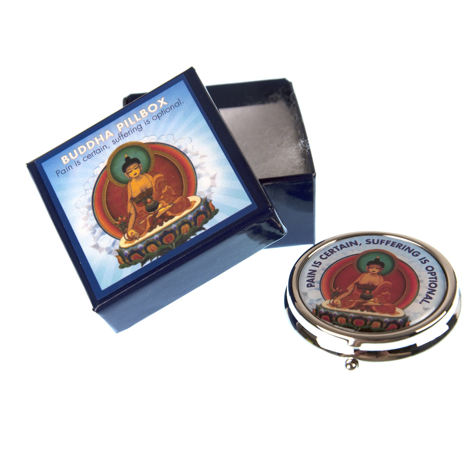 Buddha Pill Box - Compact 1 or 2 Compartment Medicine Case