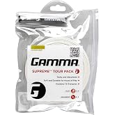 Gamma Sports Supreme Overgrip for Tennis, Pickleball, Squash, Badminton, and Racquetball Racquets, Multiple Pack Sizes and Colors
