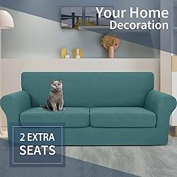 JIVINER Newest 3 Pieces Couch Covers for 2 Cushion