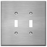 Oversized Stainless Steel Outlet Covers, Toggle