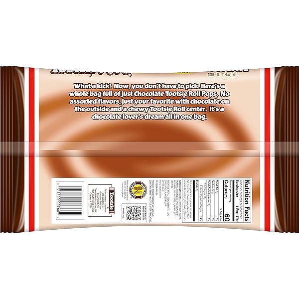 TOOTSIE POPS TOOTSIE ROLL POPS CHOCOLATE FLAVOR LIMITED EDITION SINGLE FLAVOR LOLLIPOPS – 13.2 OUNCE BAG