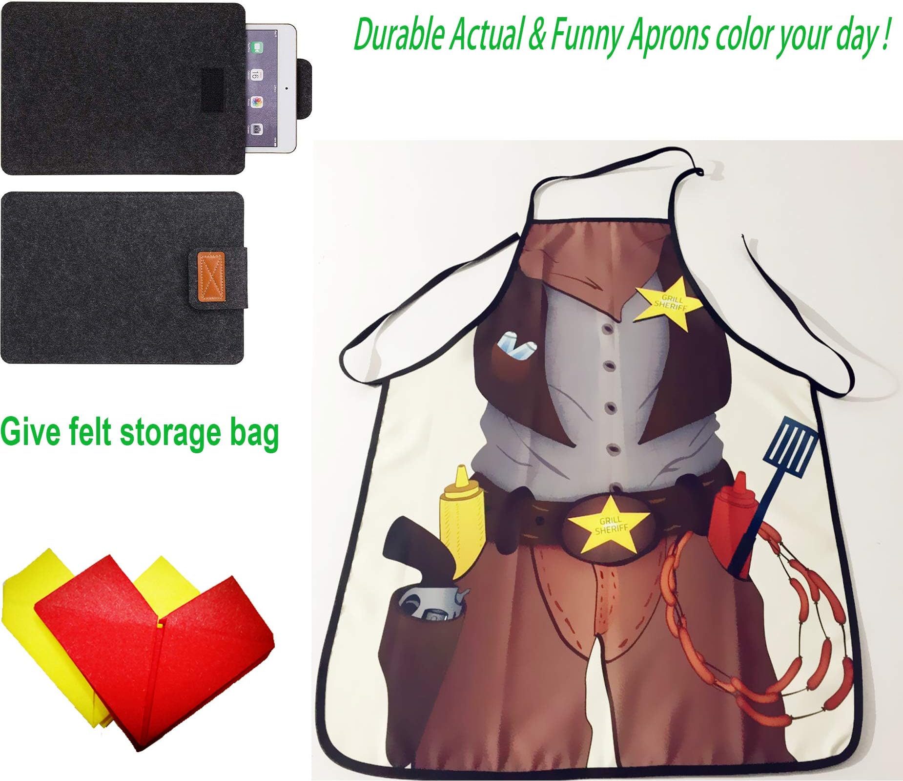Cute Funny Men Women Kitchen Cooking Adult Chef BBQ Apron - Party Pretend Costume
