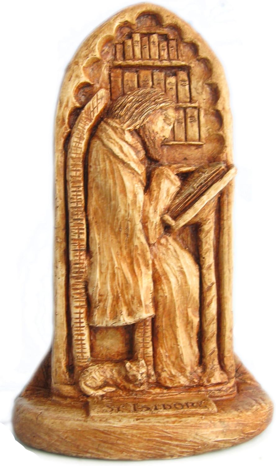 Mixed Media - St. Isidore of Seville: Patron of Internet Technology Professionals, Scholars, Scientists; Handmade Statue