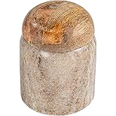 Creative Co-Op Modern Marble Wood Lid, Natural Canister