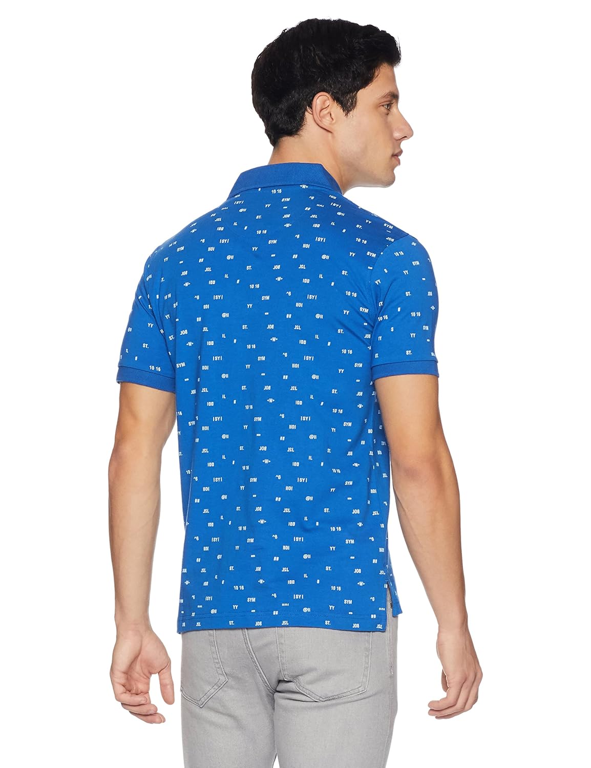 symbol amazon brand men's all over printed polo t-shirt