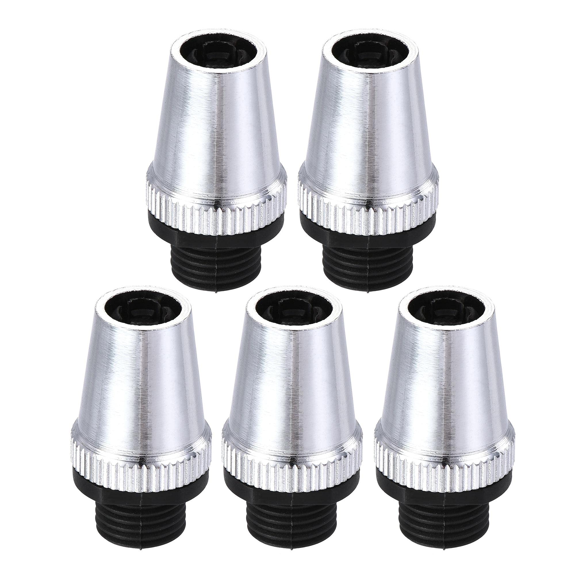 Photo 1 of uxcell Cable Glands Strain Relief Cord Connector Grips Metal Chrome 5Pcs for Wiring Hanging Light Ceiling Pendant Lamp