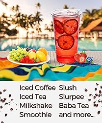 100 Pack 32 oz Clear Plastic Cups with
