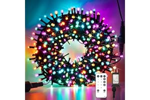 suddus 200 LED Multicolor Christmas Lights, 8 Modes Blinking Christmas Tree Lights with Remote, Colored Christmas String Lights for Outdoor Indoor Party Decoration