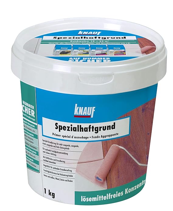Knauf Spezial-Haftgrund, lösemittelfreie Grundierung, reguliert die Saugfähigkeit des Untergrunds – Haft-Grund, Primer auch f
