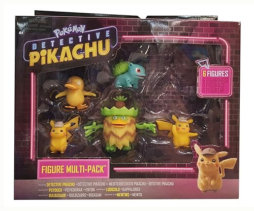 Pokémon Detective Pikachu Battle Figure 6Pc Multipack Comes with