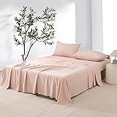 NATUREFIELD Bed Sheets Set King Size (4pc), 100% Rayon Derived from Bamboo, Cooling Sheets with Fitted Deep Pockets, Hotel Luxury Bedding Sheets & Pillowcases