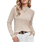 Arach&Cloz Women's Wool Blend Fall Sweaters Mock Neck Business Casual Outfits