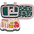 Bentgo Kids Prints Leak-Proof, 5-Compartment Bento-Style Kids Lunch Box - Ideal Portion Sizes for Ages 3-7, Durable, Drop-Proof, Dishwasher Safe, & Made with BPA-Free Materials (Green Rainbow)
