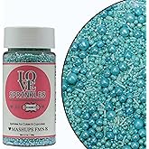 Confect Baby Blue Sprinkles for Christmas Cake & Cupcake Decoration – Edible Pearl Sprinkles & Jimmies for Holiday Desserts- Vegan, Gluten-Free, Nut-Free, Soy-Free, Dairy-Free, Palm Oil-Free - 4.2 Oz