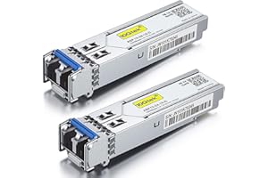 10Gtek 1.25G SFP Transceiver 1000Base-LX 1310nm SMF up to 10 km for Cisco GLC-LH-SMD, Meraki MA-SFP-1GB-LX10, Ubiquiti UniFi 
