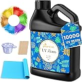 Bsrezn 1000g UV Resin Hard with Mica Powders of 6 Colors for Jewelry Making and Crafting (1000g x 1)