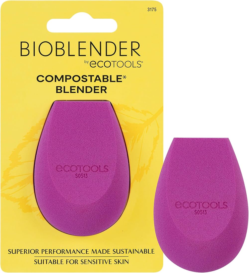 EcoTools Bioblender Makeup Sponge Compostable Vegan Purple 1 Count