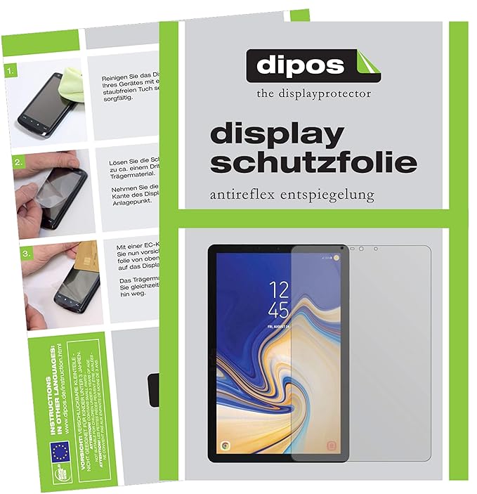 dipos I 2X Schutzfolie matt passend für Samsung Galaxy Tab S4 Folie Displayschutzfolie