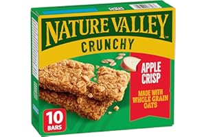 NATURE VALLEY Apple Crisp Crunchy Granola Bars, No Artificial Colours, No Artificial Flavours, Snack Bars, Made with Whole Gr