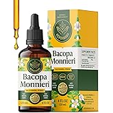 HERBAMAMA Bacopa Monnieri Supplement - Vegan Brain Focus and Clarity Support with Bacopa Extract Tincture - Non-GMO, Alcohol & Sugar-Free Brahmi Herb Drops, 168-Day Supply