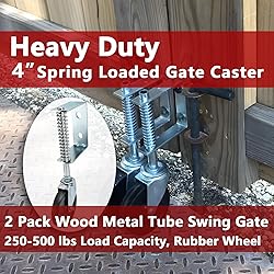 4'' 2Pack Gate Wheels Spring Loaded for Metal