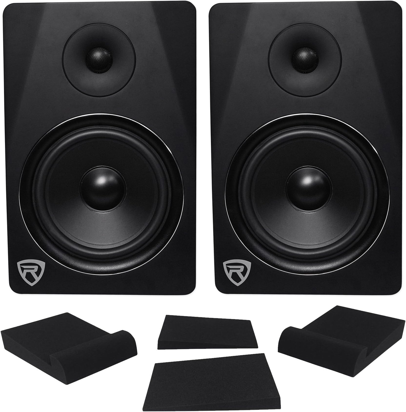 Rockville2 DPM5B Dual Powered 5.25" 300w Active Recording Studio Monitors+Pads
