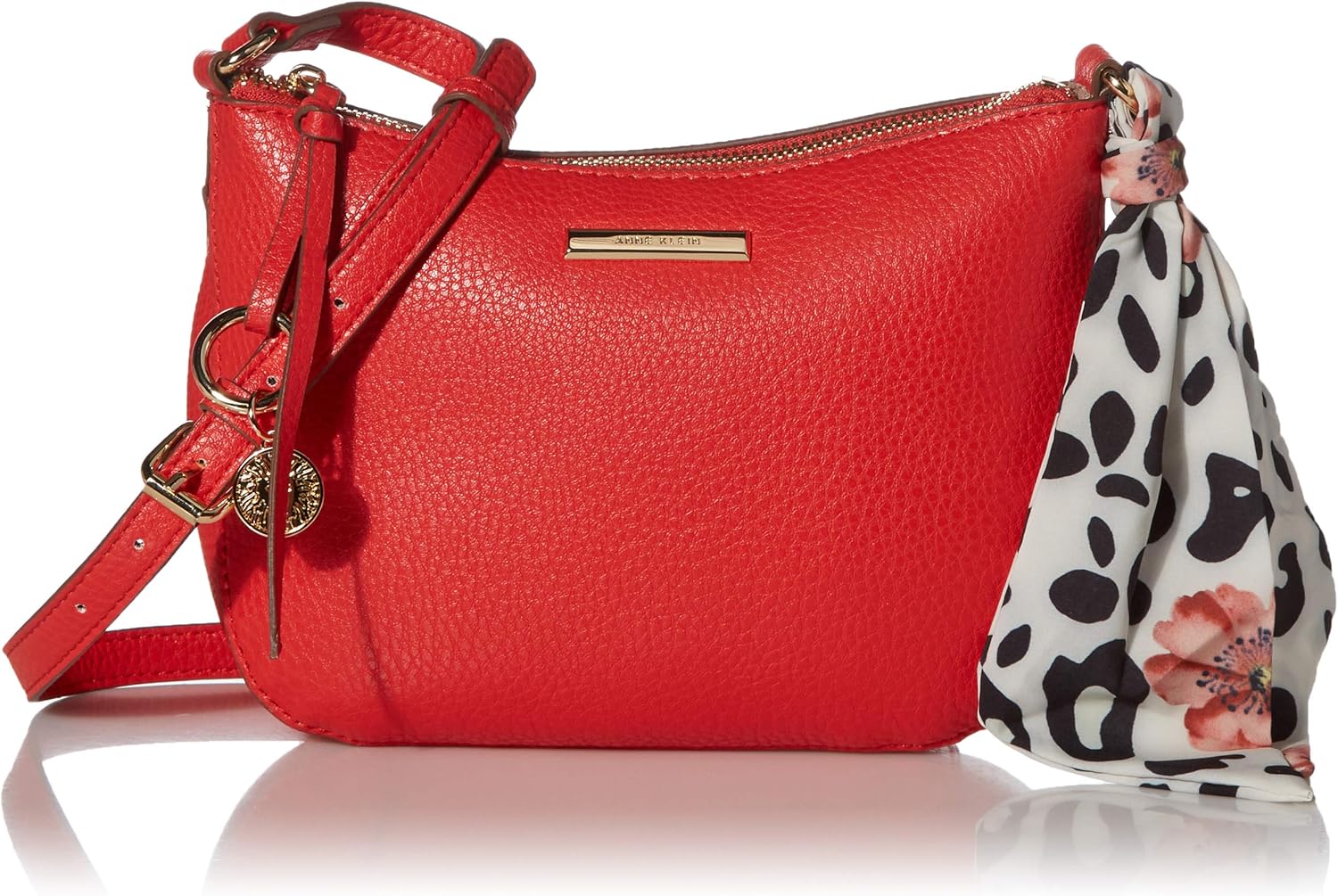 Anne Klein Women's Midi Hobo Bag, Red, 9" L x 6.25" H x 2.75" D Amazon