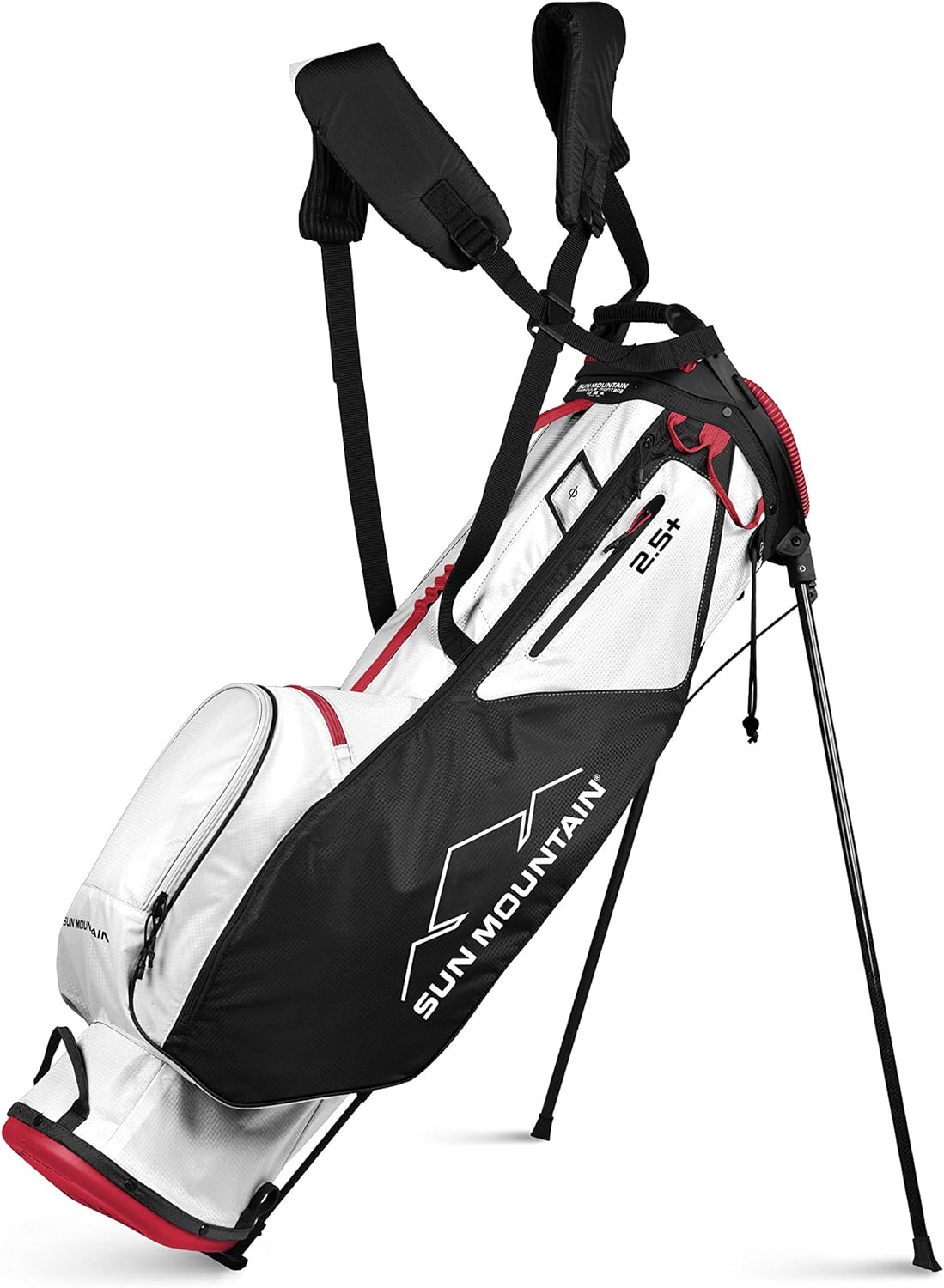Sun Mountain 2021 2.5+ Golf Stand Bag (White-Black-RED) : Sports & Outdoors