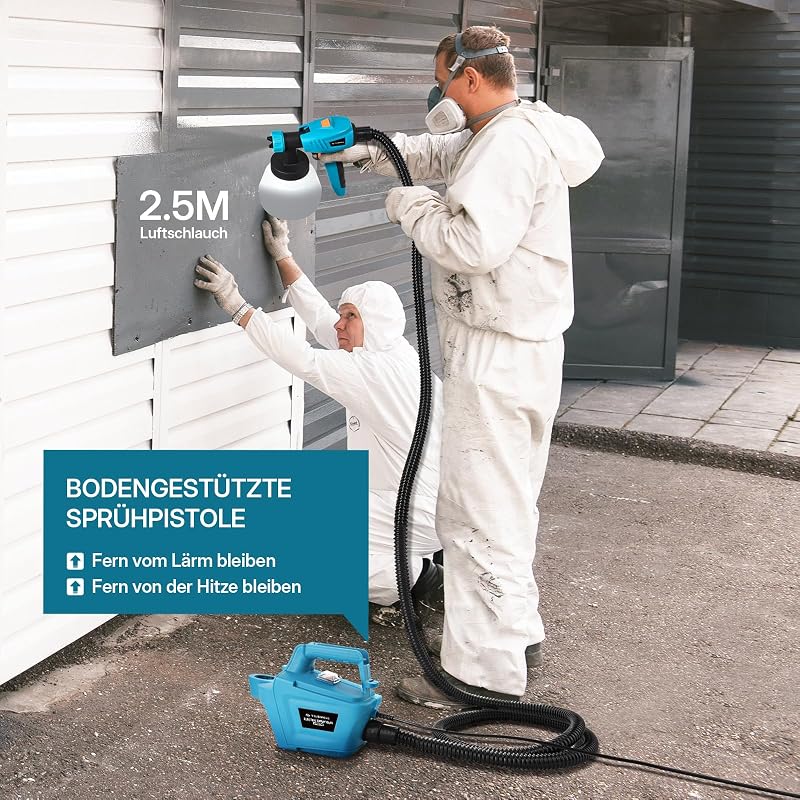 800W Farbsprühsystem HVLP Lackierpistole Elektrisch,Blau