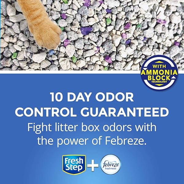 FRESH STEP MULTI-CAT EXTRA STRENGTH SCENTED LITTER WITH THE POWER OF FEBREZE, CLUMPING CAT LITTER, 14 POUNDS (PACKAGE MAY VARY)