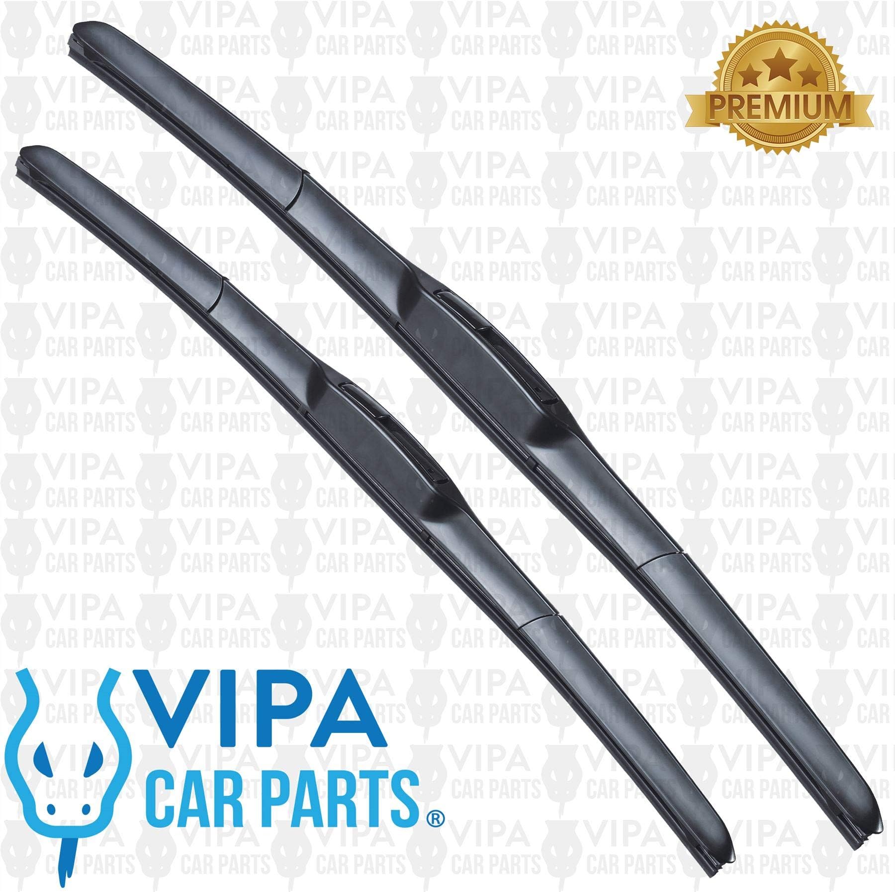 Vipa Car Parts Premium Wiper Blade Kit | Fits: HONDA CR-Z Coupe (Sep 2010 to Dec 2013) | All-Weather Performance | Durable, Streak-Free Windshield Wipers | Easy Installation