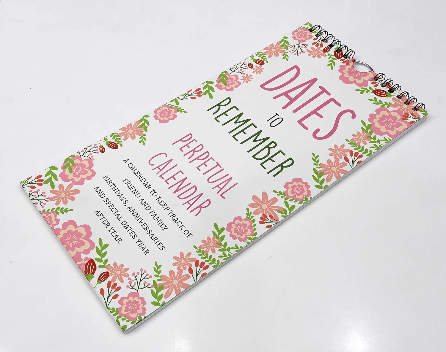 Inkdotpot Floral Perpetual Calendar Birthday Wall Hanging Anniversary Special Event Reminder Calendar Book Journal Stationary Wall Hanging Birthday Gift Card Planner Organizer - Image 3