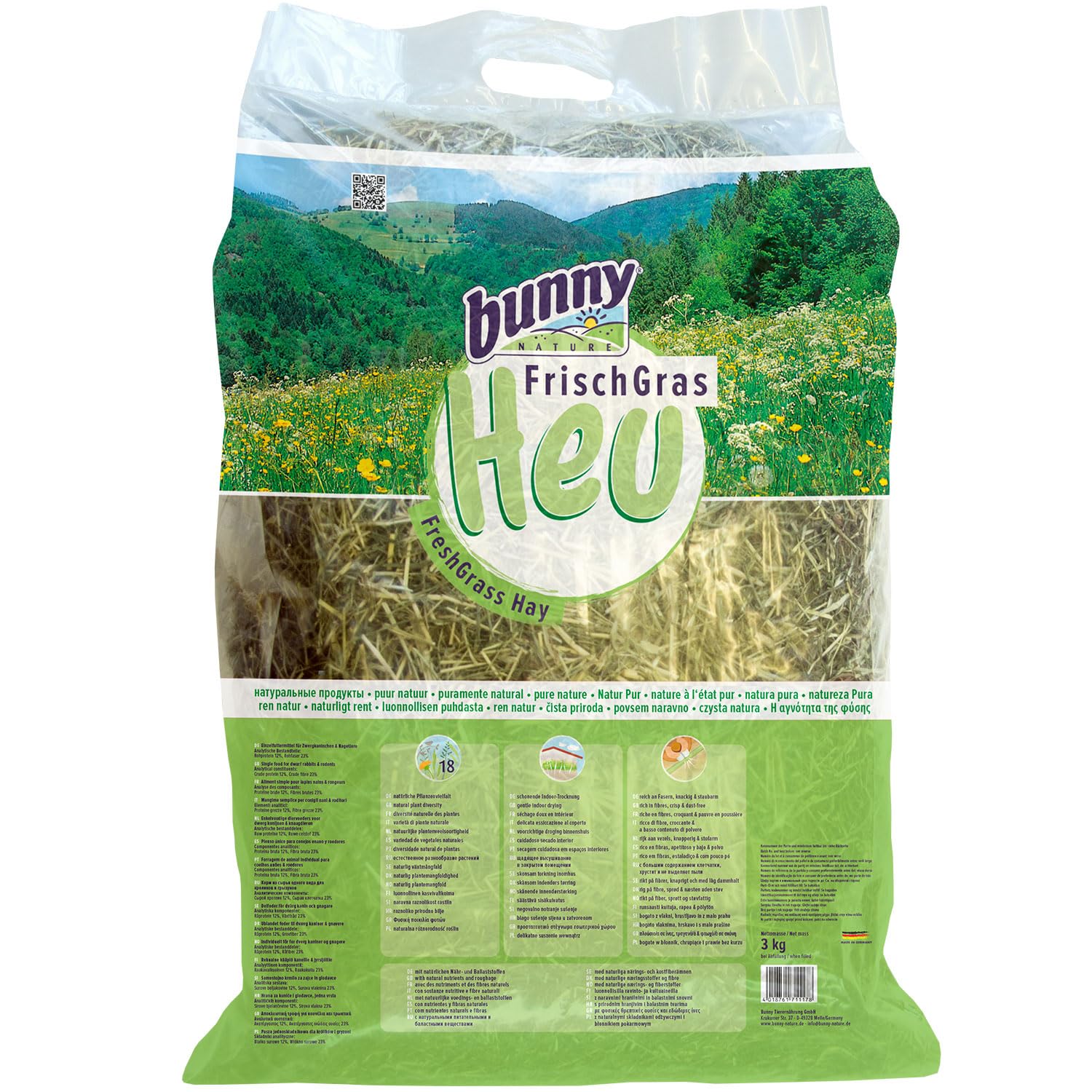 3kg Bunny Nature fresh grass hay