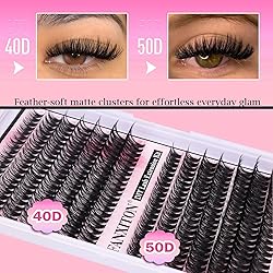 Cluster Lashes 280 pcs Lash Clusters D Volume