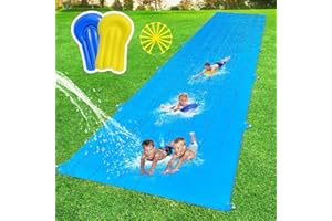 HAIROPO Slip Water Slide, 40FT Giant Slip Water Slides for Kids Backyard, Heavy Duty Slip and Water Slide for Kids Adults Waterslides Backyard Summer Outdoor Toys with 14 Stakes and 2 Inflatable Bodyboards