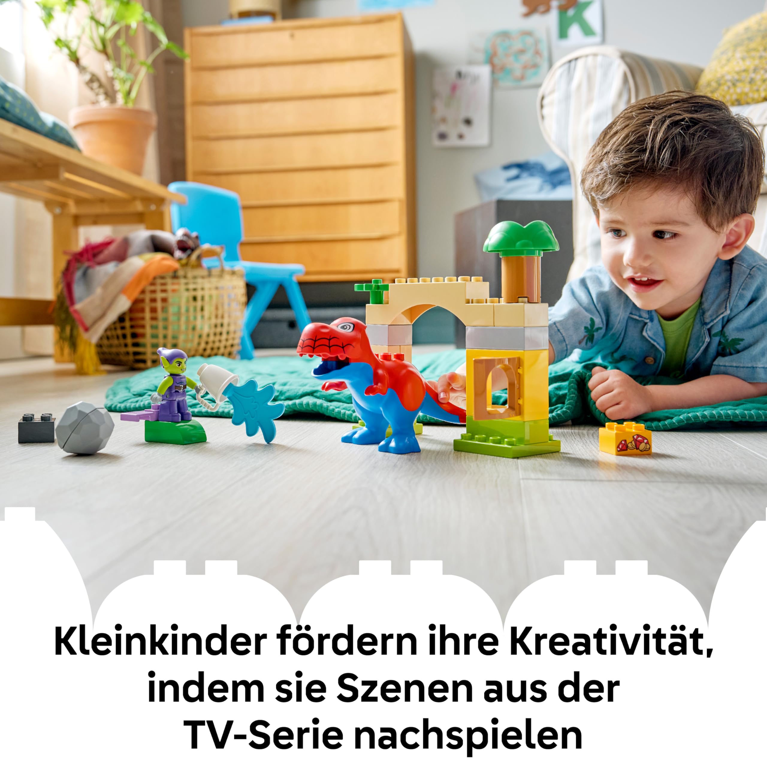 LEGO DUPLO | Spidey-Rex vs. Green Goblin - Feinmotorik Spielzeug für Kleinkinder - 2 Figuren inkl. Spidey-T-Rex - Superhelden Geschenk für Jungen ab 2 Jahren - 10463 7