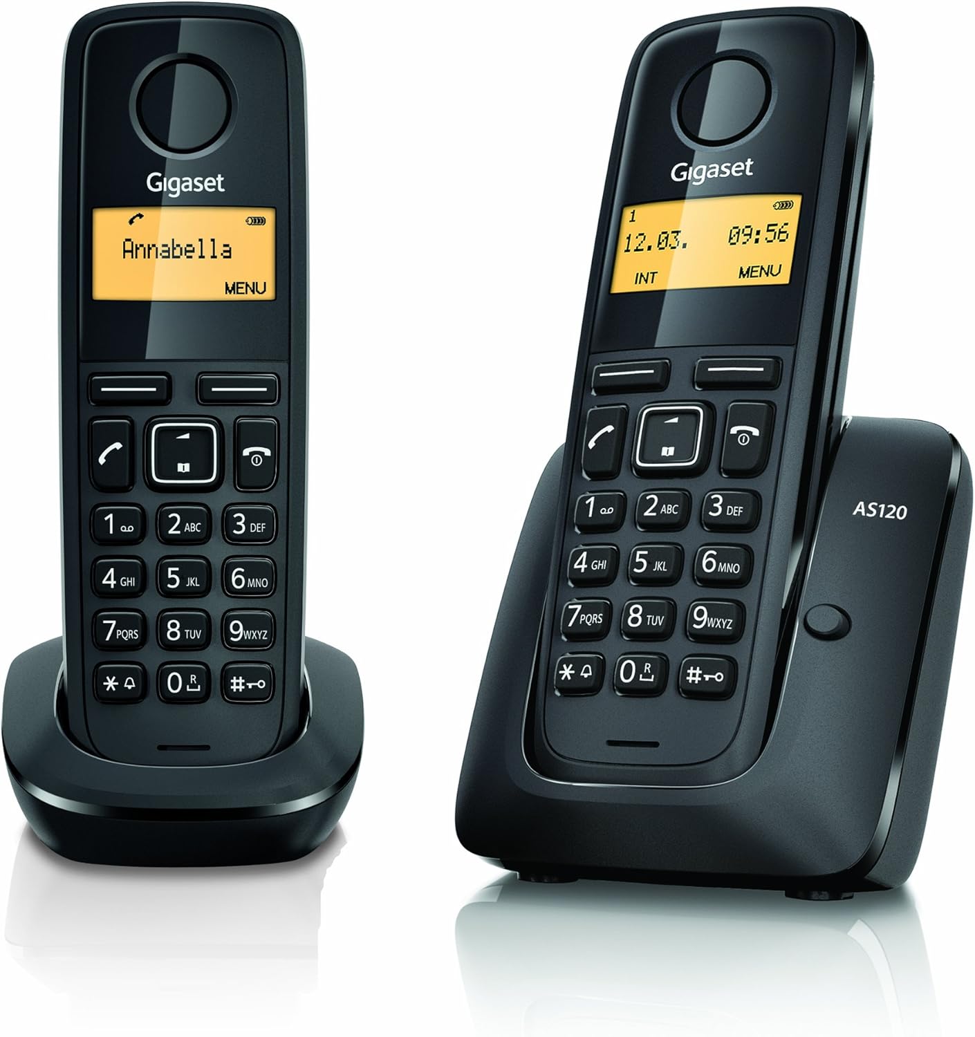 Gigaset AS 120 Duo Telefono Cordless, Nero [Italia] Amazon.it Elettronica