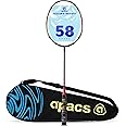 Apacs Feather Weight 55 (58 Grams, World's lightest) Made in Vietnam | 40T Japanese Graphite Unstrung Badminton Racket with Free Full Cover | G2-4 1/8 inches (Black Red)