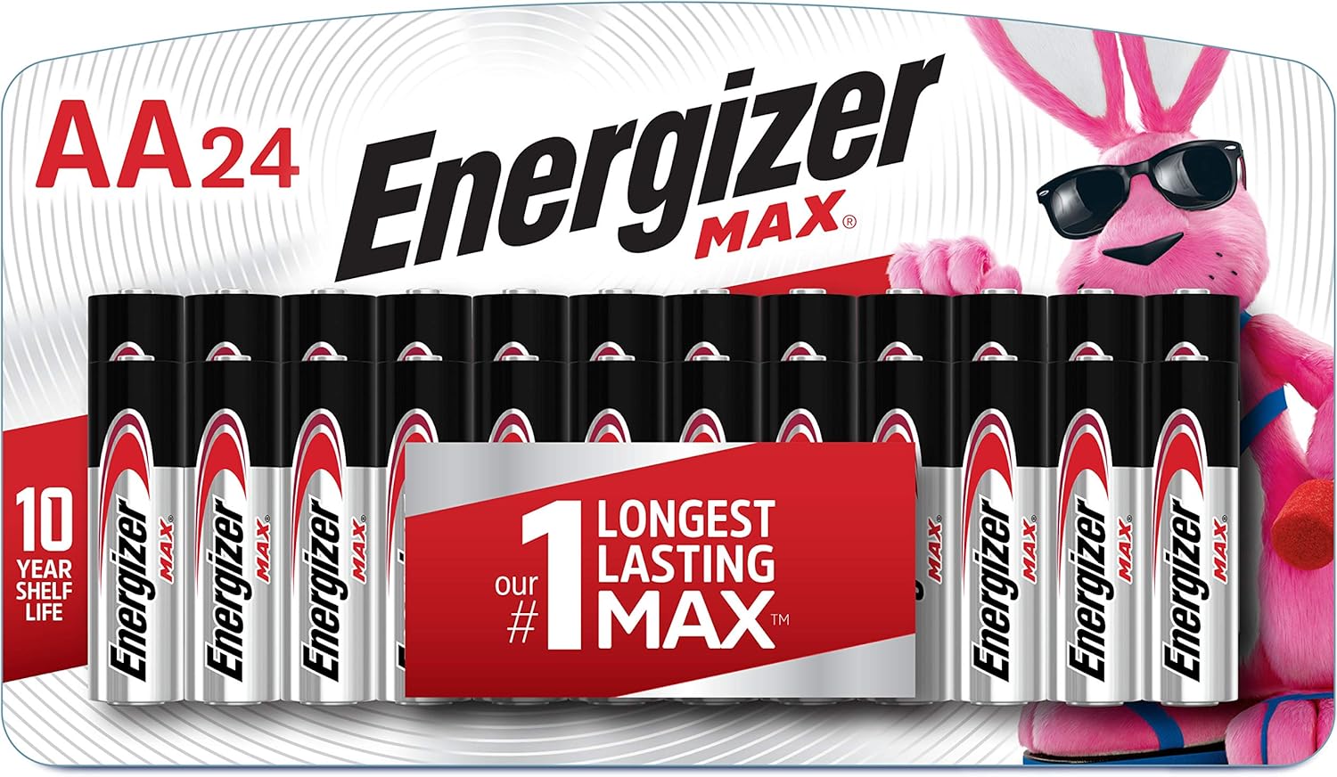 Energizer AA Batteries, Double A Battery Max Alkaline (24 Count) E91BP