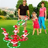 Mienocol Inflatable Santa Ring Toss Game 4 Rings Xmas Kids Family Party Fun view 4