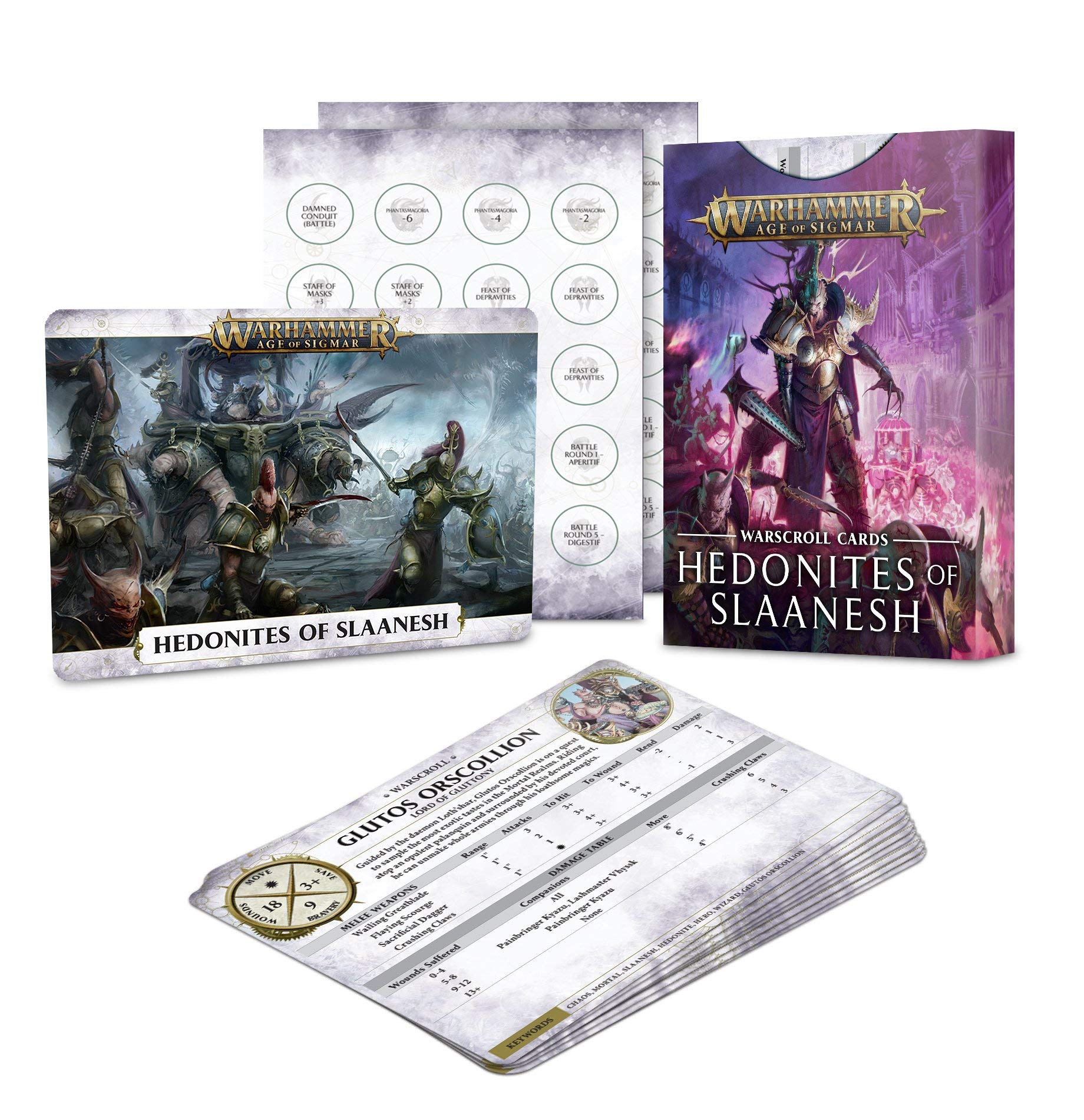 Games Workshop Warscroll Cards - Hedonites of Slaanesh - 83-71 - Warhammer Age of Sigmar