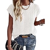 KIRUNDO Sweater Vest Women Crochet Top Cap Short Sleeve Sweater 2026 Spring Summer Cable Knit Pullover Beach Vacation Outfits