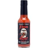 Elijah's Xtreme Regret Hot Sauce, Carolina Reaper, Scorpion Pepper, 5 Fl Oz | Bottle with a 50% Chile Blend, Garlic and Lemon for an Extra Spicy Sauce Around 800,000 SHU, Unfermented, Gluten-Free, Vegan