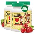 CHILDLIFE ESSENTIALS Pure DHA for Kids - DHA Supplements, DHA EPA Omega 3 Supplement, Children DHA Chewables, Baby DHA, Fish Oil for Toddlers, Gluten Free - Natural Berry, 90 Softgels (Pack of 3)