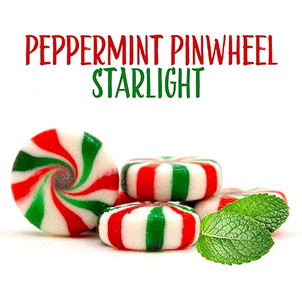 PEPPERMINT STARLIGHT MINTS | 3-POUND BAG | PINWHEEL HARD CANDY | INDIVIDUALLY WRAPPED | ABOUT 220 PIECES