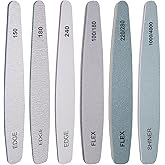 Nail File and Buffer Set, 6 Pcs Professional Nail File Kit for Acrylic and Natural Nails, 100/150/180/220/240/280/1000/4000 G